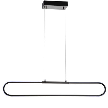 Ned 39" Dimmable Adjustable Integrated LED Metal Linear Pendant - JONATHAN Y